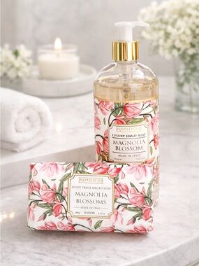 NWT Hopificio Magnolia Blossom Luxury Italian Soap Bar & Hand Soap
